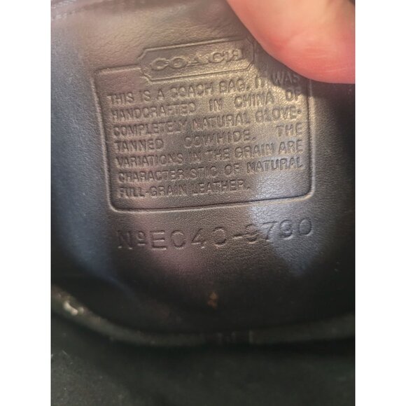 VTG Coach Leather Crossbody City Bag 9790 Adjustable Strap Turnlock Brass - Picture 3 of 11